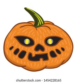 Pumpkin halloween vector illustration for design and decor