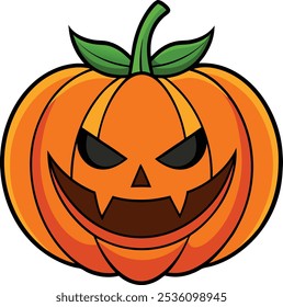 Pumpkin Halloween vector on White Background