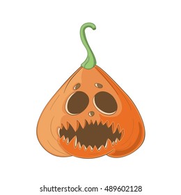 Pumpkin for Halloween.Vector isolated. Illustration.