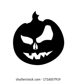 pumpkin hallowen silhouette vector design. good for horror occasion