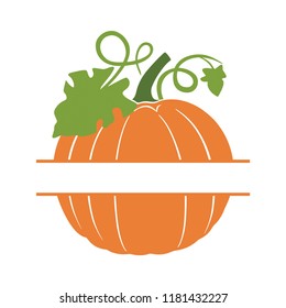 Pumpkin Hallowen Vector File Design Text Space -  EPS Cutting File