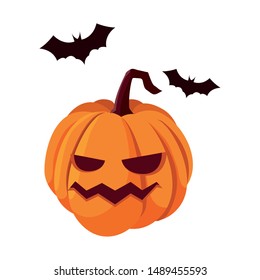 pumpkin happy halloween celebration design