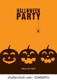 Pumpkin for Happy Halloween / Happy Halloween Poster / Halloween Party
