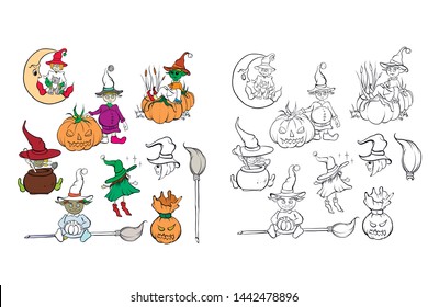 pumpkin happy halloween vector grapic illustration
