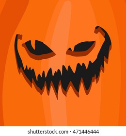 Pumpkin head carving poster halloween background