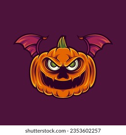 Pumpkin Head Character Design with halloween theme