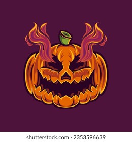 The Pumpkin Head Character Design with a very Scary halloween theme