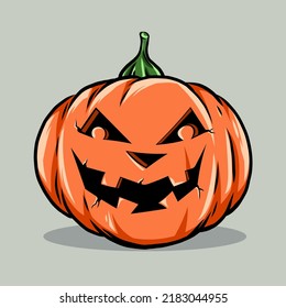 Pumpkin head design illustration, best use for Halloween Theme