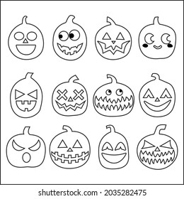 cabeza de calabaza ilustración de arte plano