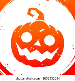 pumpkin head. halloween graphic asset. creepy illustration.