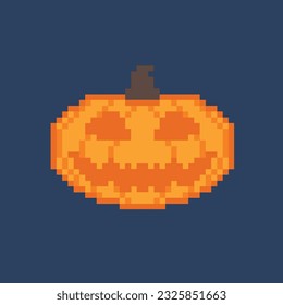 pumpkin head halloween pixel art