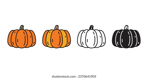 pumpkin head icon Halloween vector logo symbol doodle cartoon character spooky ghost illustration design clip art