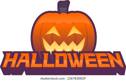 Pumpkin head logo for Halloween