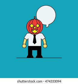 pumpkin head man, Cartoon character.