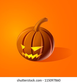 pumpkin head on a orange background : no.1