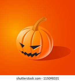 pumpkin head on a orange background : no.2