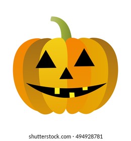 pumpkin head on a white background