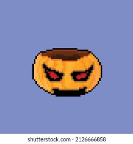 cabeza de calabaza en forma de píxel