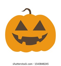 Pumpkin head silhouette icon, pumpkin icon