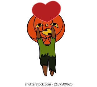 Las cabezas de calabaza de diferentes estilos para Halloween son lindas y aterradoras en la ilustración vectorial proporcionada. para decorar su evento