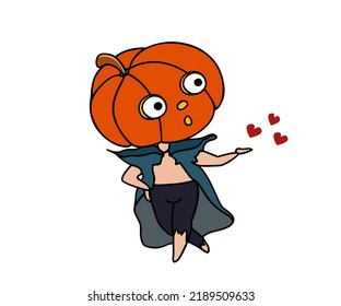 Las cabezas de calabaza de diferentes estilos para Halloween son lindas y aterradoras en la ilustración vectorial proporcionada. para decorar su evento