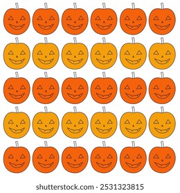 PUMPKIN HEADS VINTAGE DESIGN PATTERN TEXTURE BACKGROUND