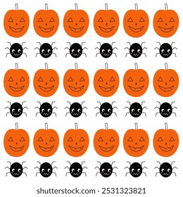 PUMPKIN HEADS VINTAGE DESIGN PATTERN TEXTURE BACKGROUND