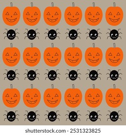 PUMPKIN HEADS VINTAGE DESIGN PATTERN TEXTURE BACKGROUND