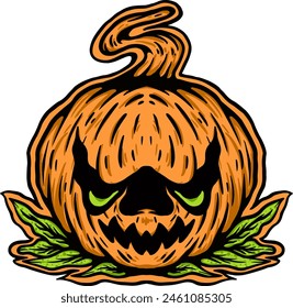 Pumpkin helloween illustration vector character