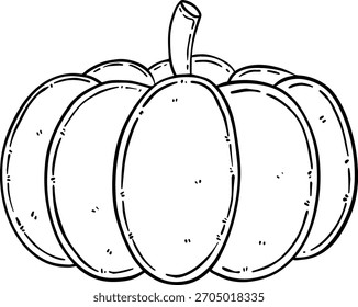 Pumpkin herbaceous plant doodle linear