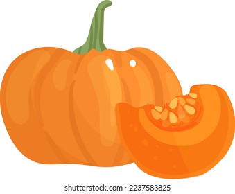 Ilustración de vectores de alta resolución de calabaza.