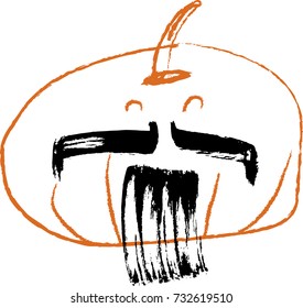 pumpkin hipster mustache