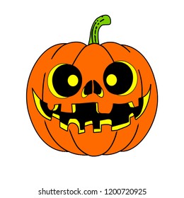 
Pumpkin for the holiday of Halloween, orange fruit.