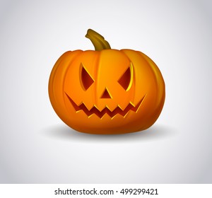 Pumpkin for the holiday Happy Halloween. Vector pumpkin.