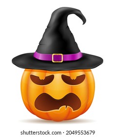 pumpkin with horrible faces for halloween celebration vector illustration for the holiday of all saints