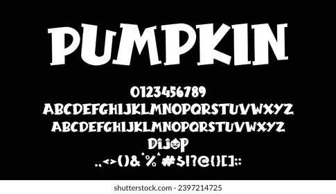 Película de calabaza Horror Mostrar tipo de letra Halloween Mejor alfabeto Pincel Script Logotipo Letra letra letra manuscrita