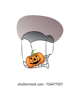 pumpkin and hot air balloon 