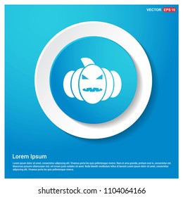 Pumpkin icon Abstract Blue Web Sticker Button