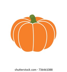 Pumpkin Icon, Pumpkin Background, Orange Pumpkin Icon, Fall Gourd, Autumn Icon, Fall Icon, Halloween Pumpkin, Autumn Harvest Thanksgiving Vector Illustration Background