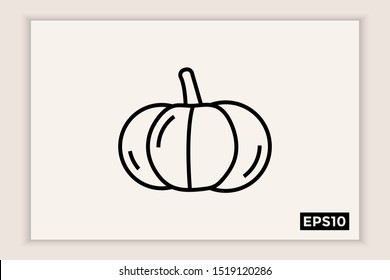 pumpkin icon, can be used for the world vegan day logo