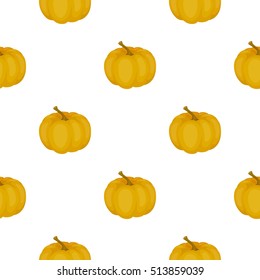 Pumpkin icon in cartoon style isolated on white background. Canadian Thanksgiving Day pattern symbol stock vector illustration.
