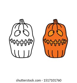 Pumpkin icon or character for Halloween day