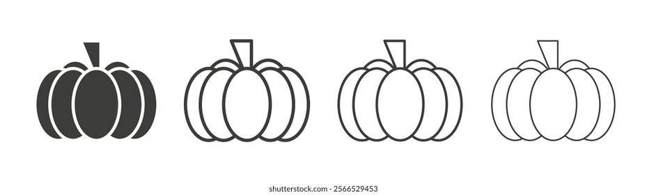 Pumpkin icon collection for website design, app, UI design.