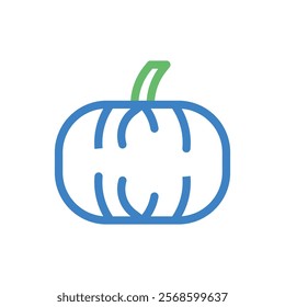 Pumpkin icon. Concept of Halloween, autumn, and harvest.