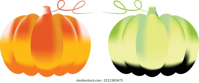 Pumpkin icon with cool colored in Vector 10 EPS illustration. Pumpkin icon for online shop, blog, web, cafe, and hotel. Technology material in Vector 10 EPS illustration.