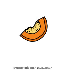 Pumpkin  icon for creative design. Vector illustration