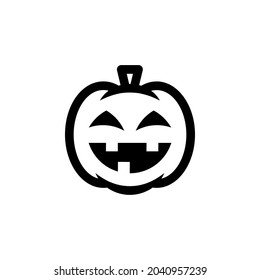 Pumpkin icon with cute face