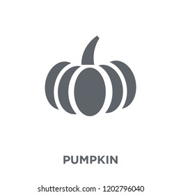 Pumpkin icon. Pumpkin design concept from Agriculture, Farming and Gardening collection. Simple element vector illustration on white background.
