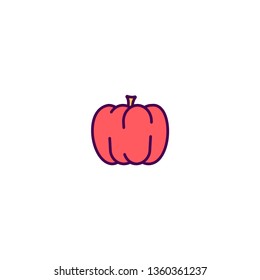 Pumpkin icon design. Gastronomy icon vector illustration