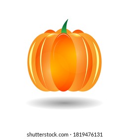 pumpkin icon design with yellow color. 3 d design icon